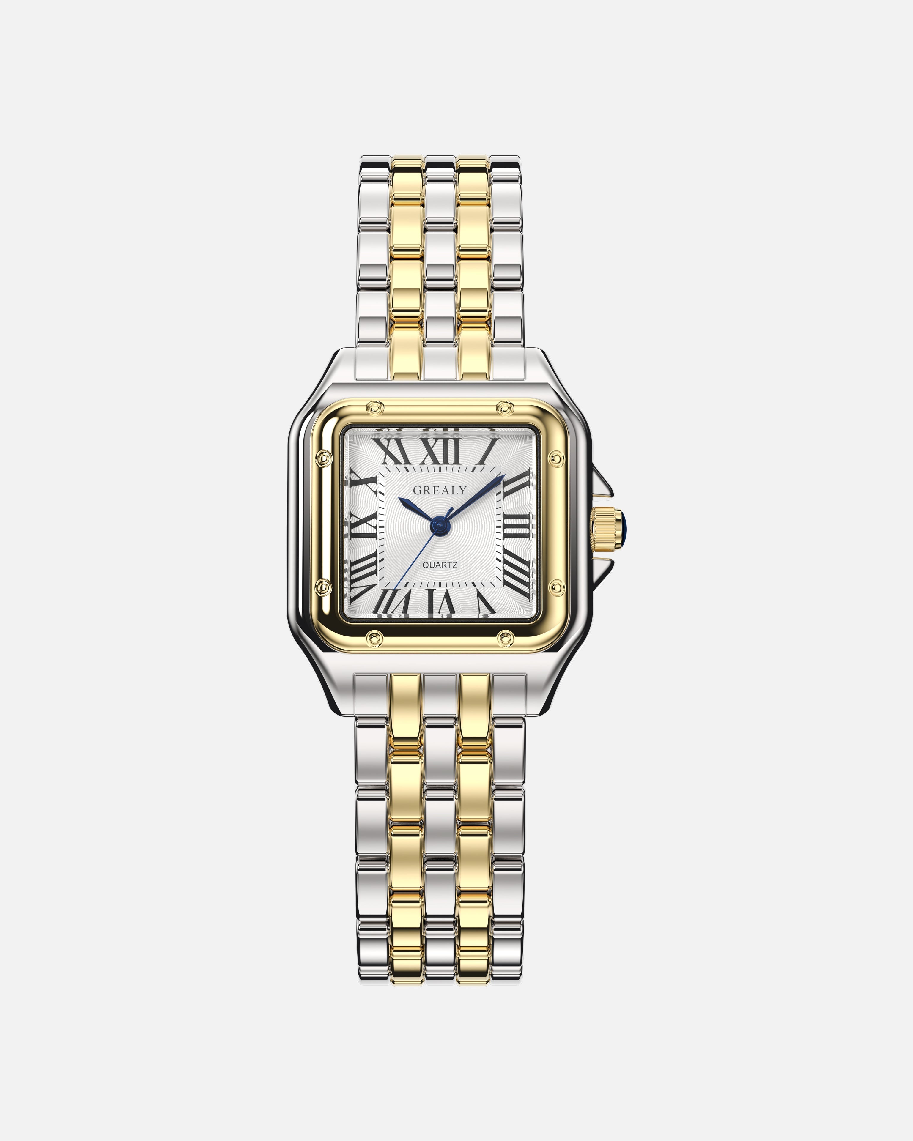 Joséphine | Montre Femme Cadran Carré Doré