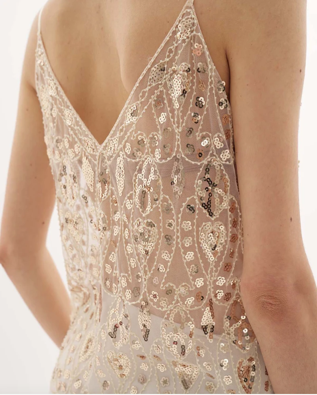 Léa | Top Brodé Perles et Sequins