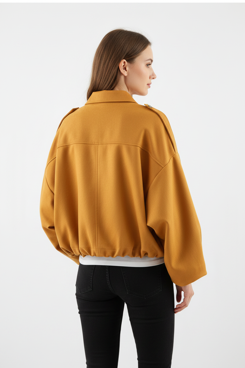 Élise | Veste Oversize Bombée Camel