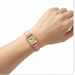 Éléonore | Montre Femme Cadran Carré en Cuir