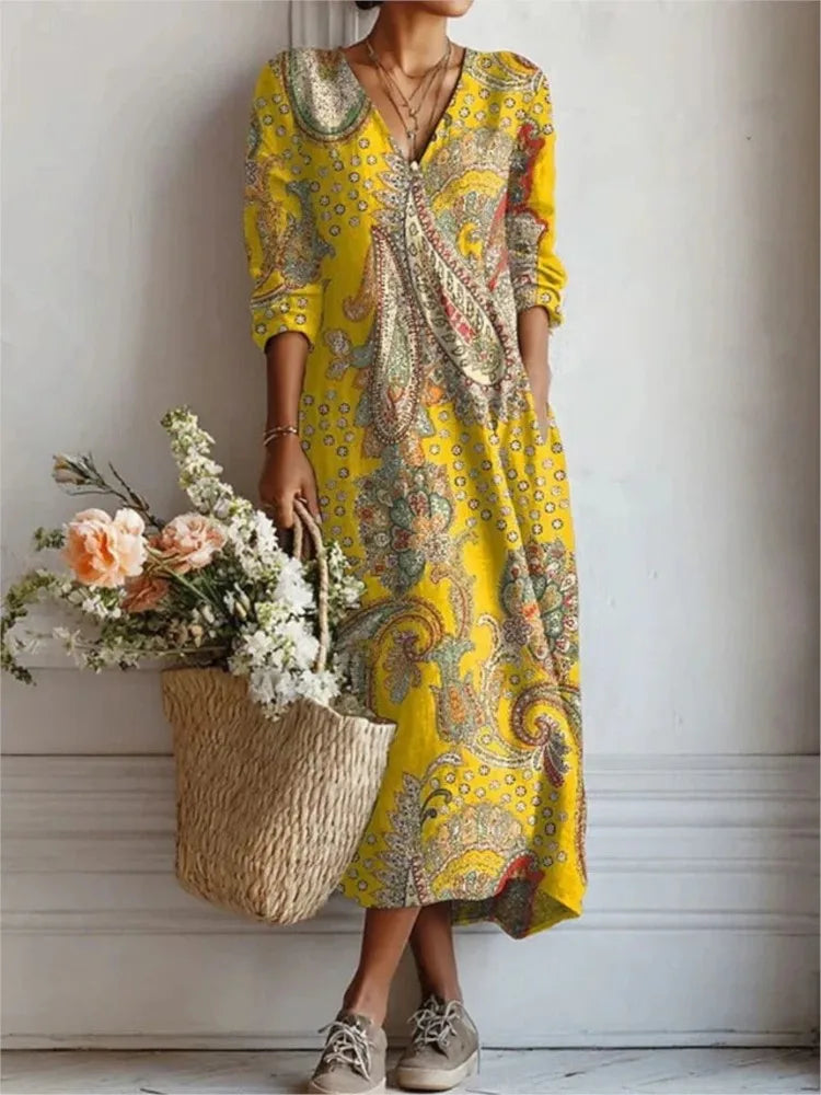 Reenas Beauty – Robe en lin pour femme (édition d'été)