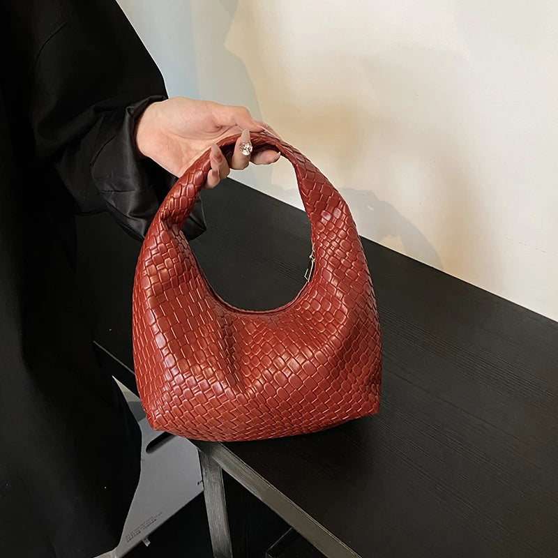 Margaux | Sac Besace Tressé Effet Croco