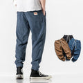 2025 New Spring Autumn Japanese loose washed men's casual pants corduroy leggings trendy men's pants fashionable solid color