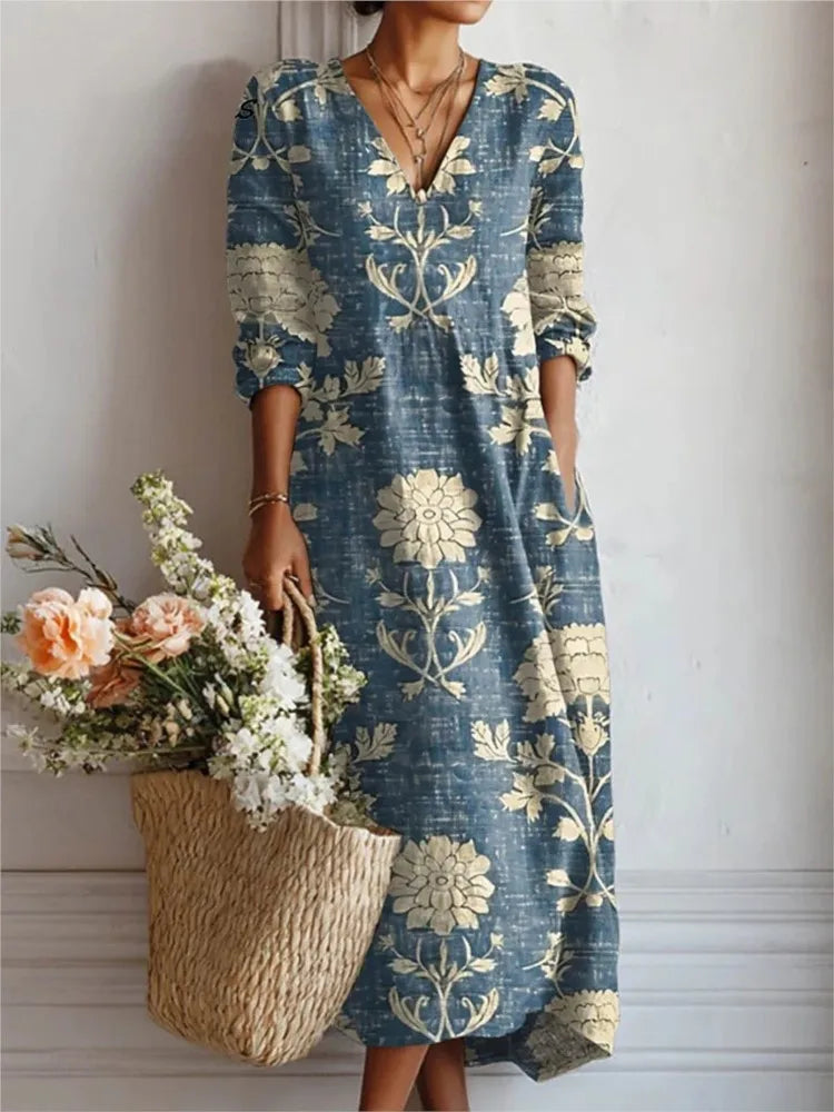 Reenas Beauty – Robe en lin pour femme (édition d'été)
