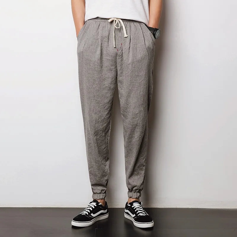 Léon | Pantalon Lantern Homme Coton Lin Été