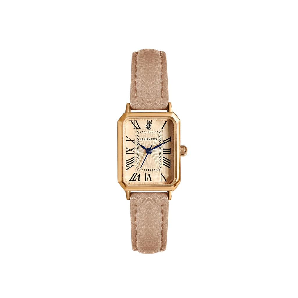 Éléonore | Montre Femme Cadran Carré en Cuir