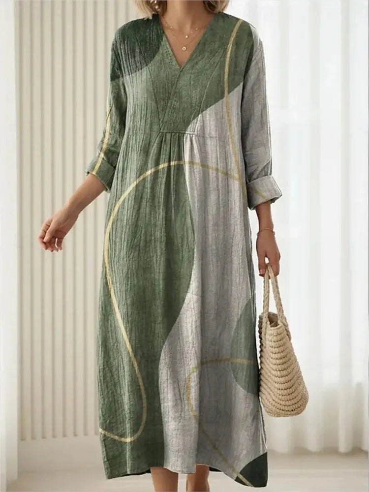 Reenas Beauty – Robe en lin pour femme (édition d'été)