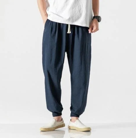 Léon | Pantalon Lantern Homme Coton Lin Été