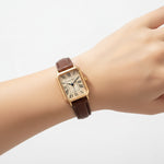 Éléonore | Montre Femme Cadran Carré en Cuir