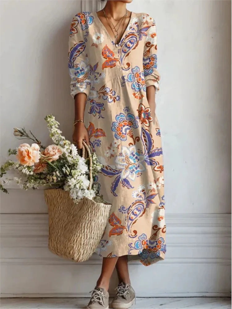 Reenas Beauty – Robe en lin pour femme (édition d'été)