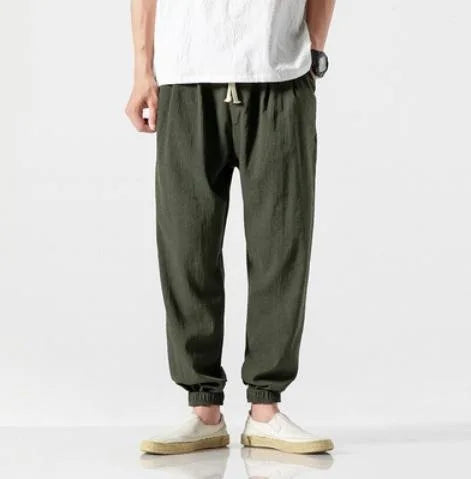 Léon | Pantalon Lantern Homme Coton Lin Été