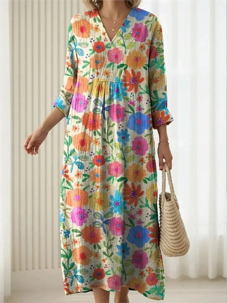 Reenas Beauty – Robe en lin pour femme (édition d'été)
