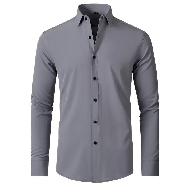 Léo | Chemise Homme Extensible Coupe Slim Infroissable
