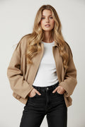 Élise | Veste Oversize Bombée Camel