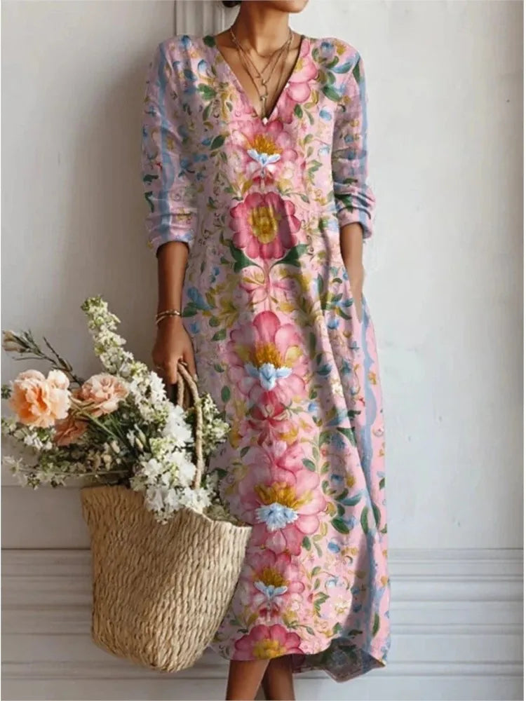 Reenas Beauty – Robe en lin pour femme (édition d'été)