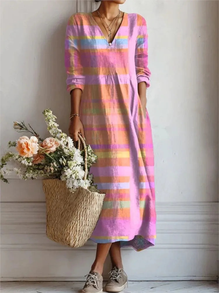 Reenas Beauty – Robe en lin pour femme (édition d'été)