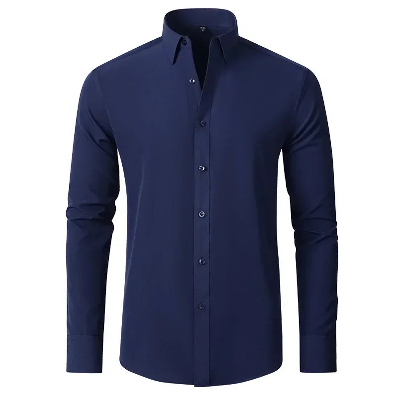 Léo | Chemise Homme Extensible Coupe Slim Infroissable