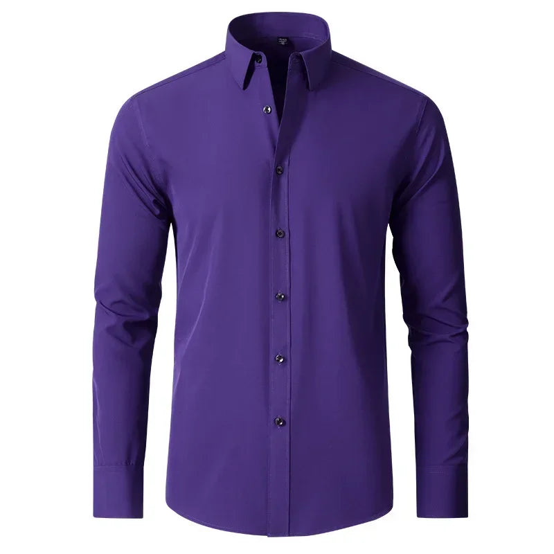 Léo | Chemise Homme Extensible Coupe Slim Infroissable