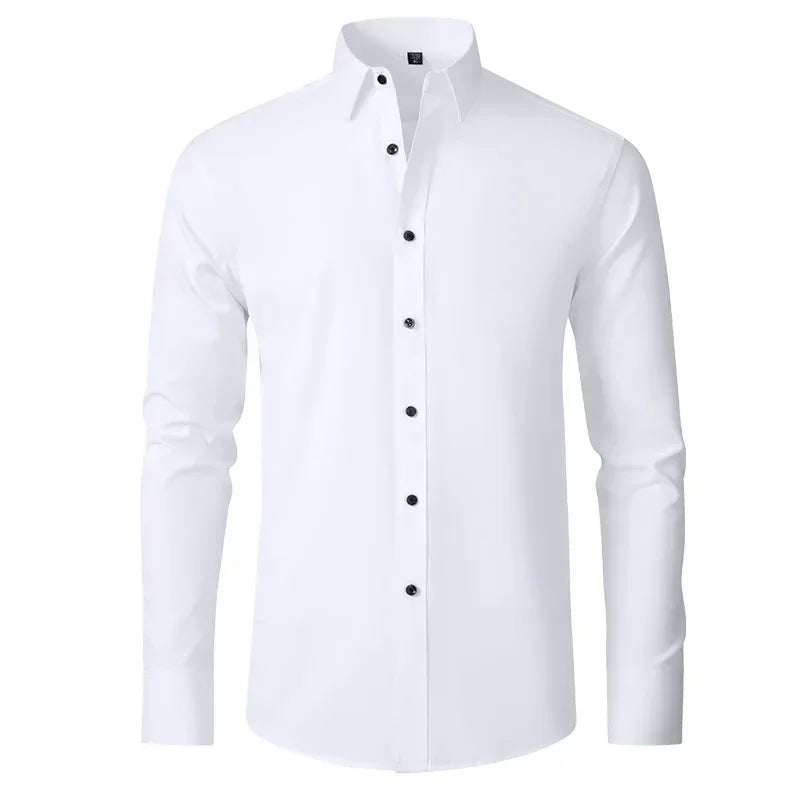 Léo | Chemise Homme Extensible Coupe Slim Infroissable
