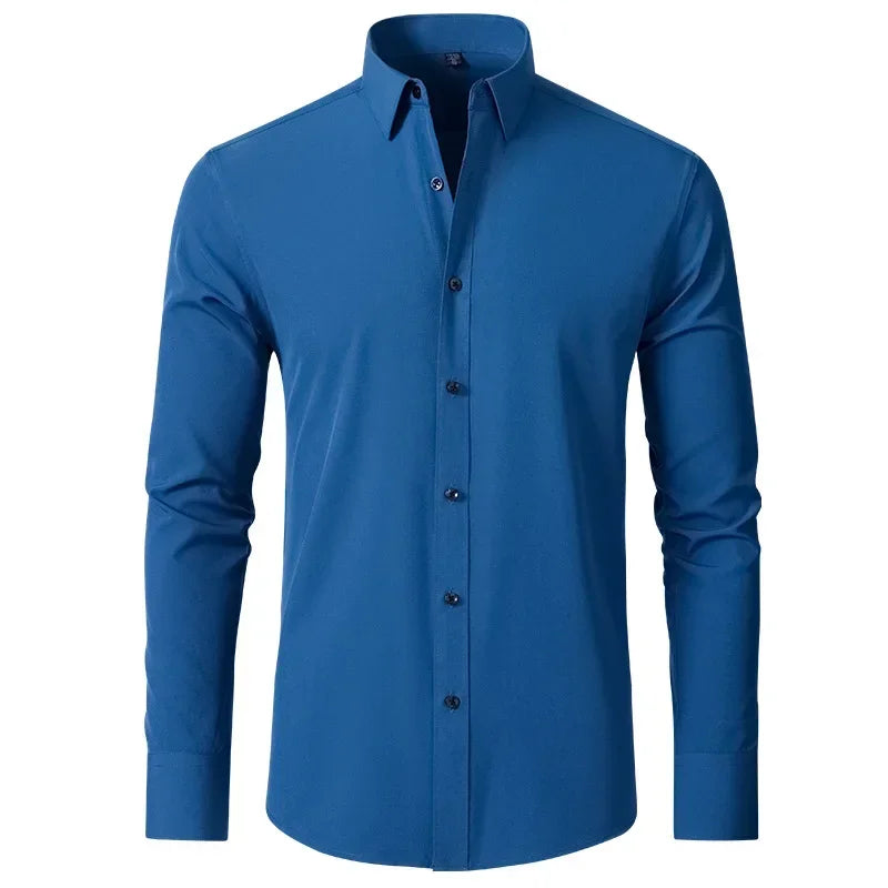 Léo | Chemise Homme Extensible Coupe Slim Infroissable
