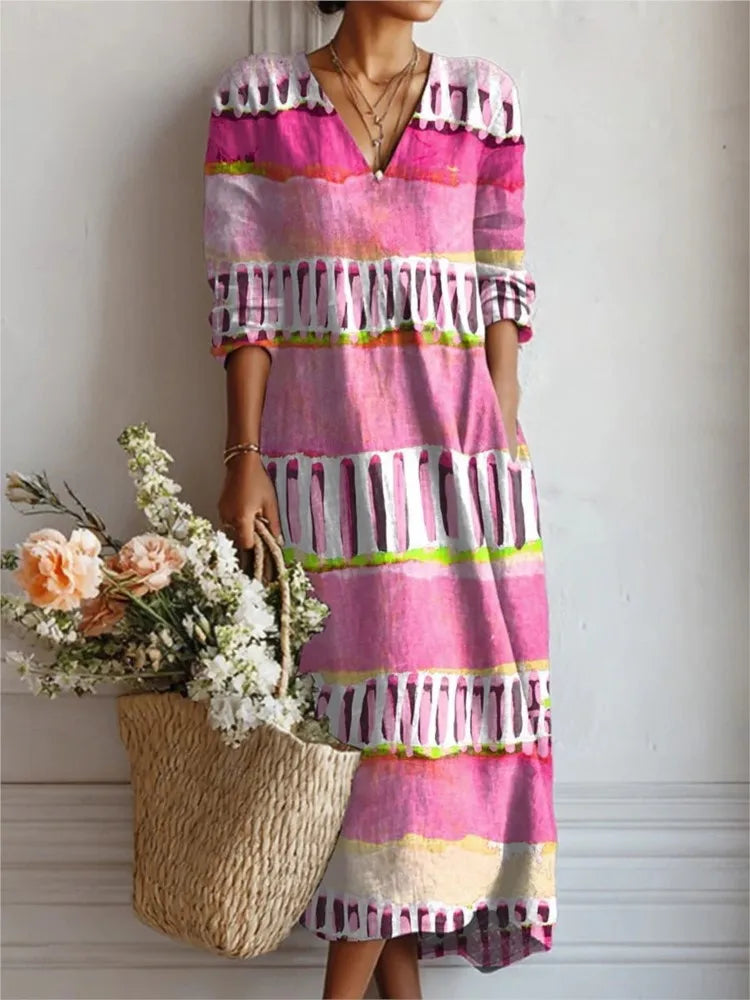 Reenas Beauty – Robe en lin pour femme (édition d'été)