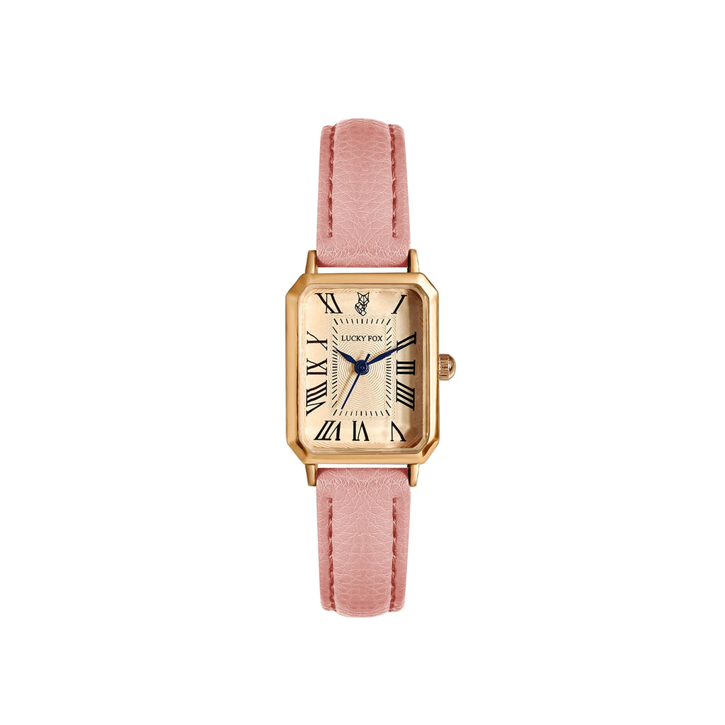 Éléonore | Montre Femme Cadran Carré en Cuir